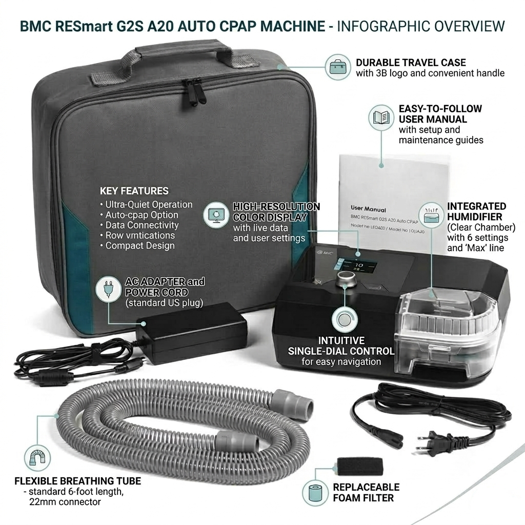 BMC RESmart G2S A20 Auto CPAP Machine view 4